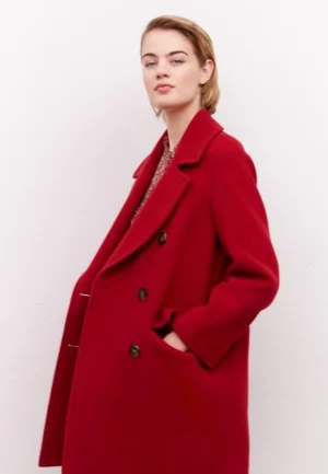 Червоне двобортне пальто Gerard Darel