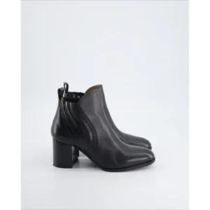Чорні шкіряні ботильйони Navyboot